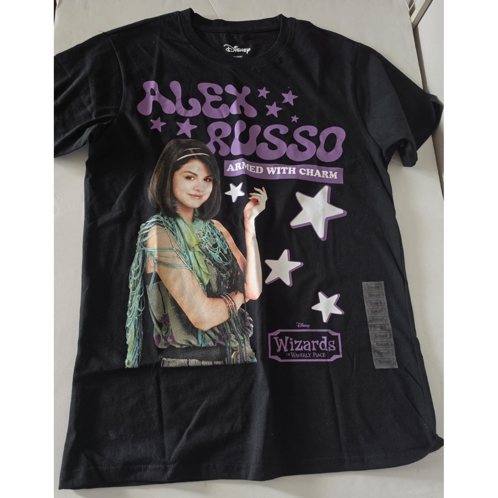 NWT Disney Wizards Of Waverly Place Alex Russo Black Graphic T Shirt Adult Small
